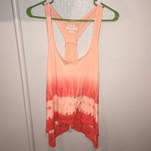 Orange tye dye tank top